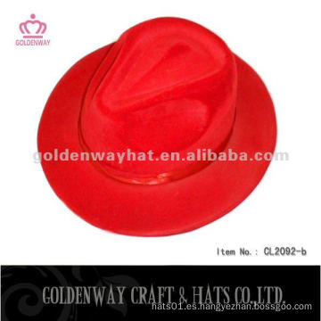 Sombrero de fieltro rojo de señoras